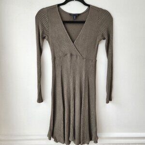 American Eagle Soft & Sexy Stretch Knit Hunter Green Viscose Dress XS
